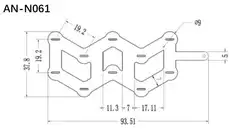 5*14 (5 P 14 S) W тип держателя и никеля для 14 S 51,8 V литиевый аккумулятор 5P14S 70 отверстий 18650 Держатель батареи и никелированный