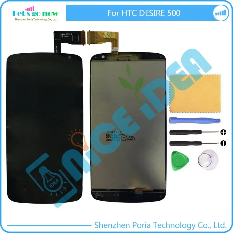 

FLPORIA New For HTC Desire 500 Dual Sim LCD Display+Touch Screen Panel Digitizer Complete Accessories Replacement Parts
