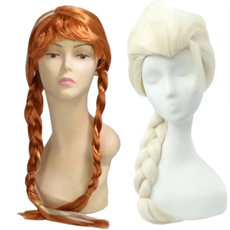 

Princess Elsa Anna Hair Cosplay Costume Anime Anna Elsa Hair for Children