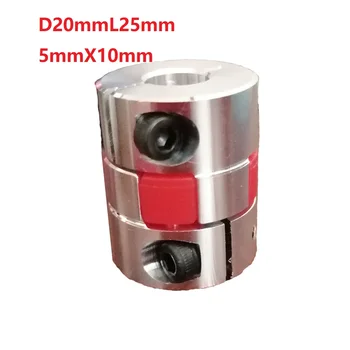 

1pcs 5x10 D20L25 Aluminium Shaft Plum blossom Coupling Motor Connector Flexible shaft