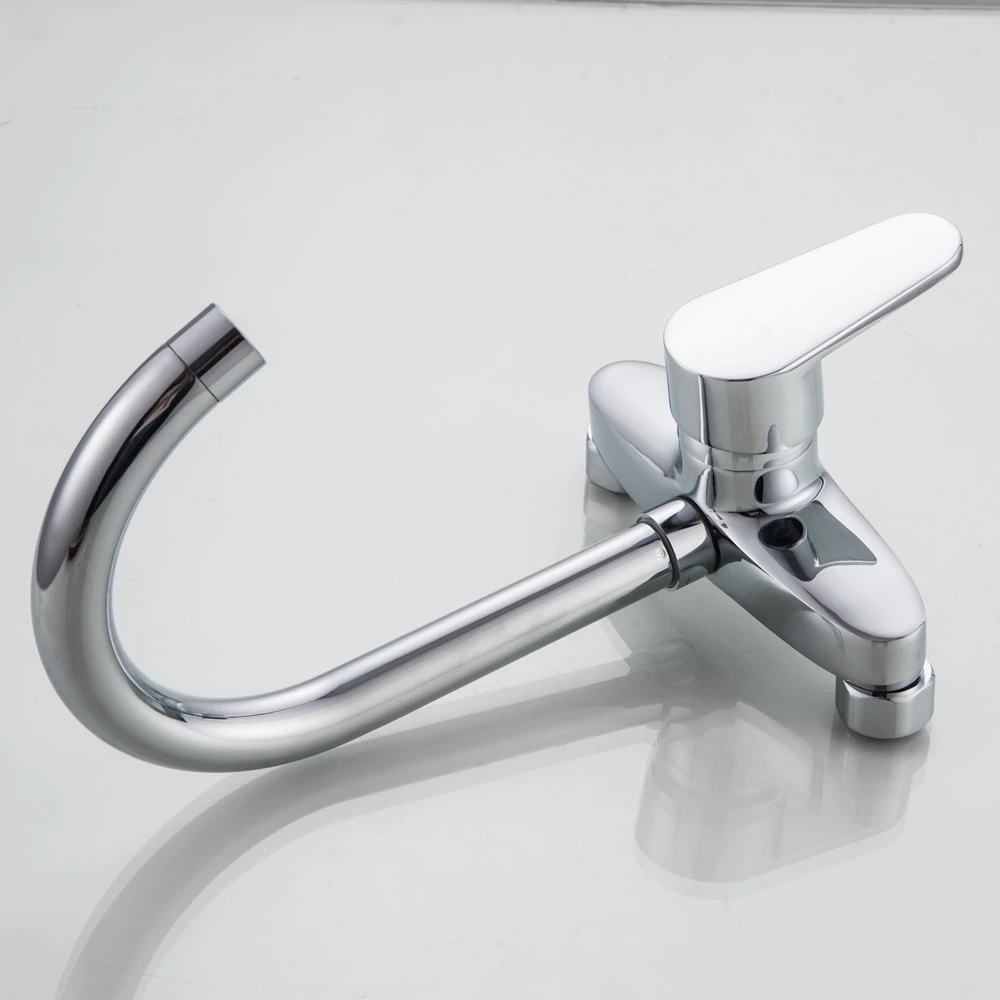 Chrome Double Holes Single Handle tap 360 Degree Rotation Wall Mounted Cold and Hot Water Purification kitchen faucet Mci10