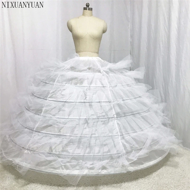 Stylish White Big 7-HOOP Wedding Bridal Prom Petticoats Underskirt Crinoline Stylish White Big 7-HOOP Wedding Bridal Prom Petticoats Underskirt Crinoline