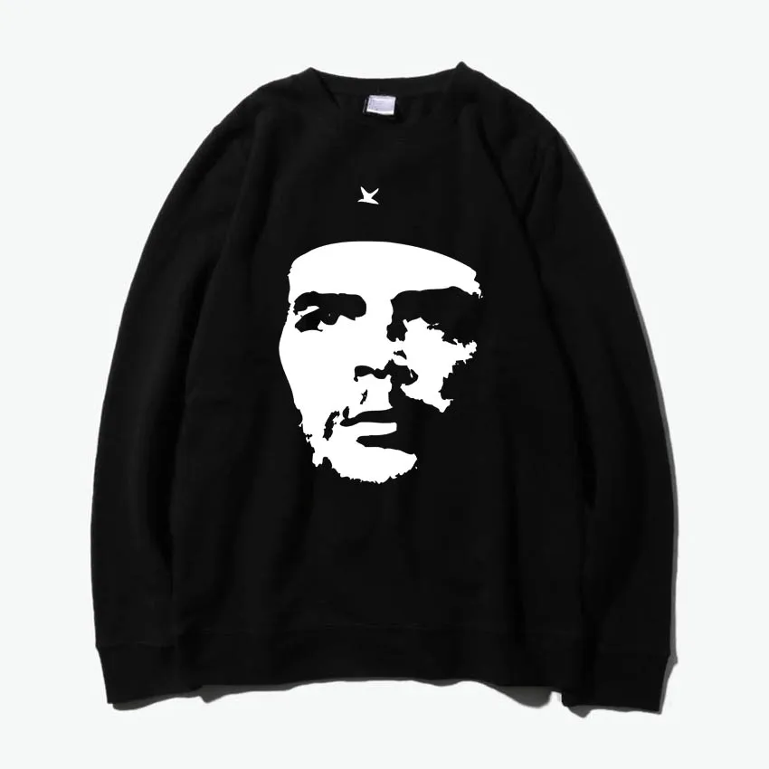 

che guevara freedom fighter silk printing O neck hoodies sweatshirt