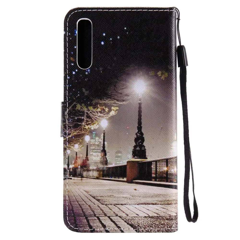 A50 Leather Case on for Pouzdro Samsung Galaxy A50 A30 A70 Cover for Samsung A40 A20 A30 Coque Cartoon Wallet Flip Phone Case