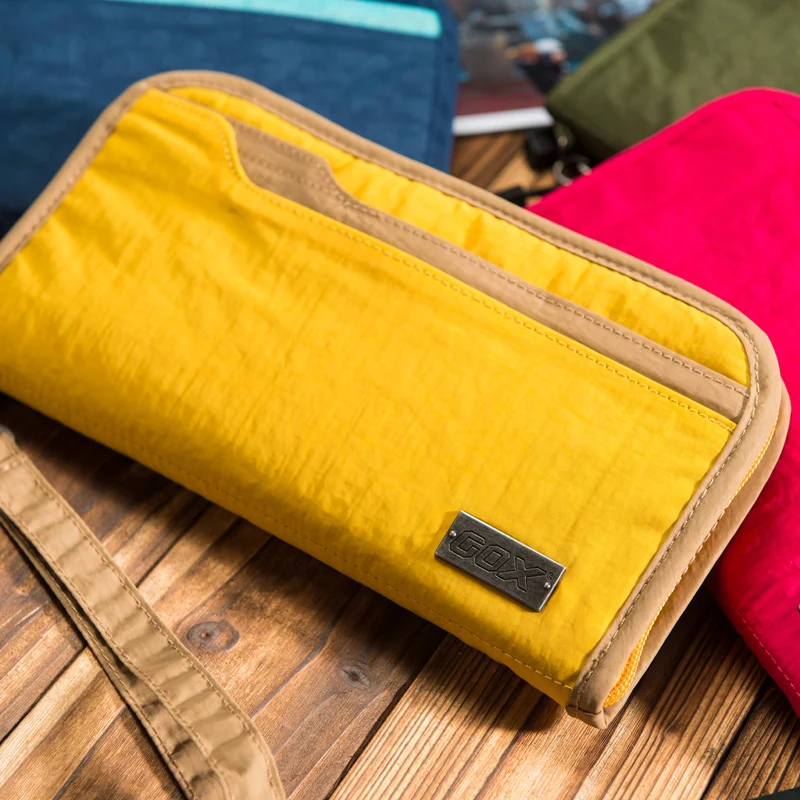 GOX Nylon Passport Wallet Passport Holder Travel Wallet Travel