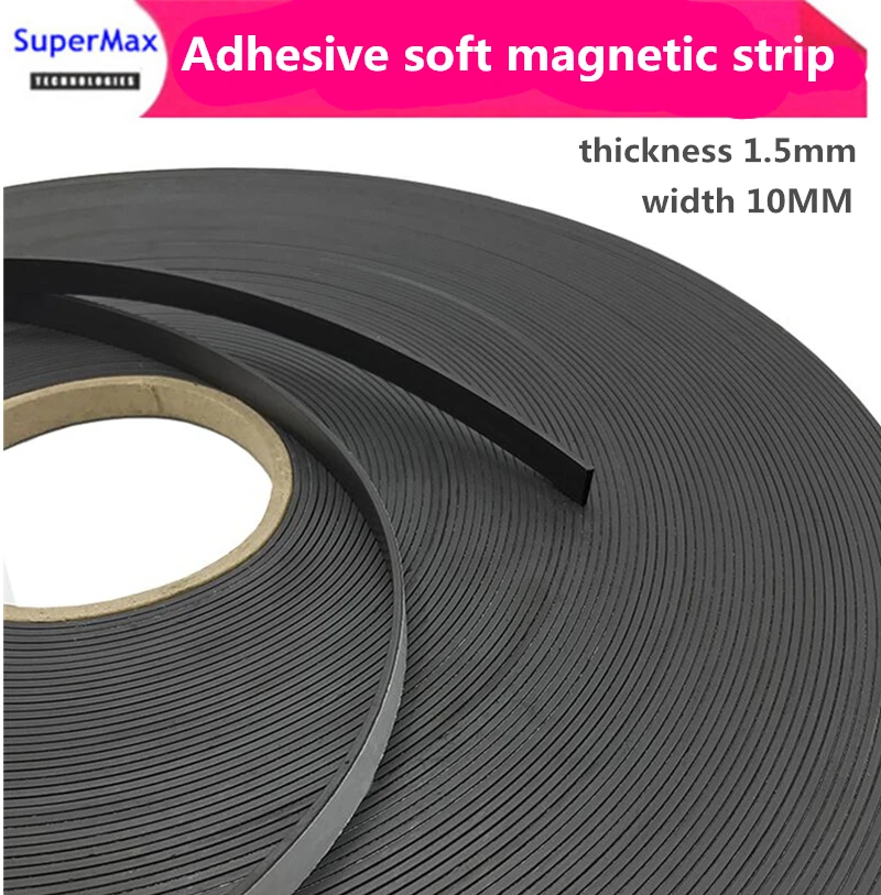 

Free shipping rubber soft magnetic strip, with strong rubber soft rubber, computer chassis dust net magnetic strip 10*1.5mm