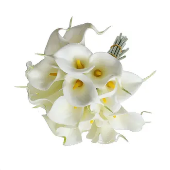 

Practical Boutique Calla Lily Bridal Wedding Bouquet 10 head Latex Real Touch KC51 White