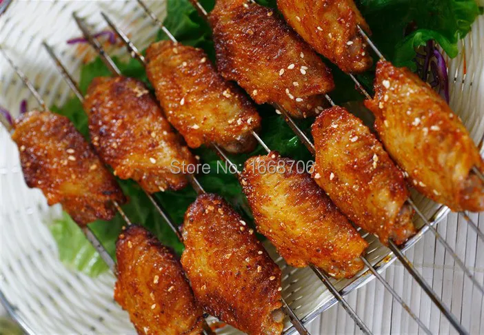 50pcs/lot 28.5cm*2mm stainless skewer barbecue fork stainless bbq food stick BBQ Tools Kitchen,Dining & bar Home & Garden