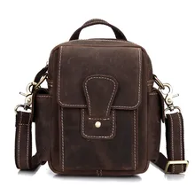 Multifunktions Echtem Leder Männlichen Taschen Vintage Totes Taschen Crazy Horse Leder Männer Messenger Bags Reise Umhängetasche