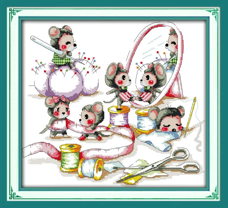 

Little tailor Printed on Canvas DMC Counted Chinese Cross Stitch Kits printed Cross-stitch set Embroidery Needlework