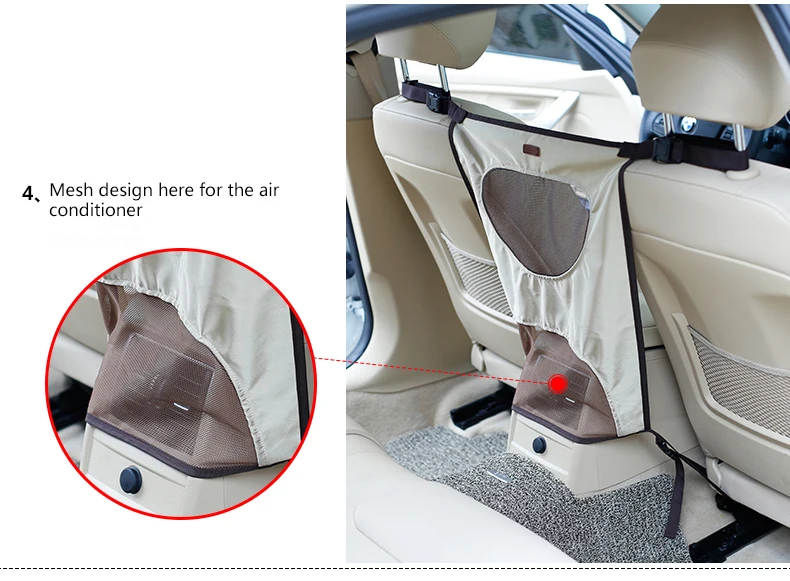 barrera para asiento de coche para mascotas
