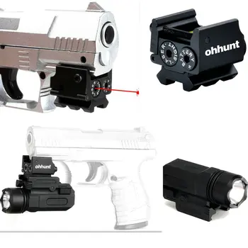 

Mini Adjustable Compact Tactical Red Dot Laser Sight Scope Fit For Pistol Gun With Rail Mount 20mm Rings