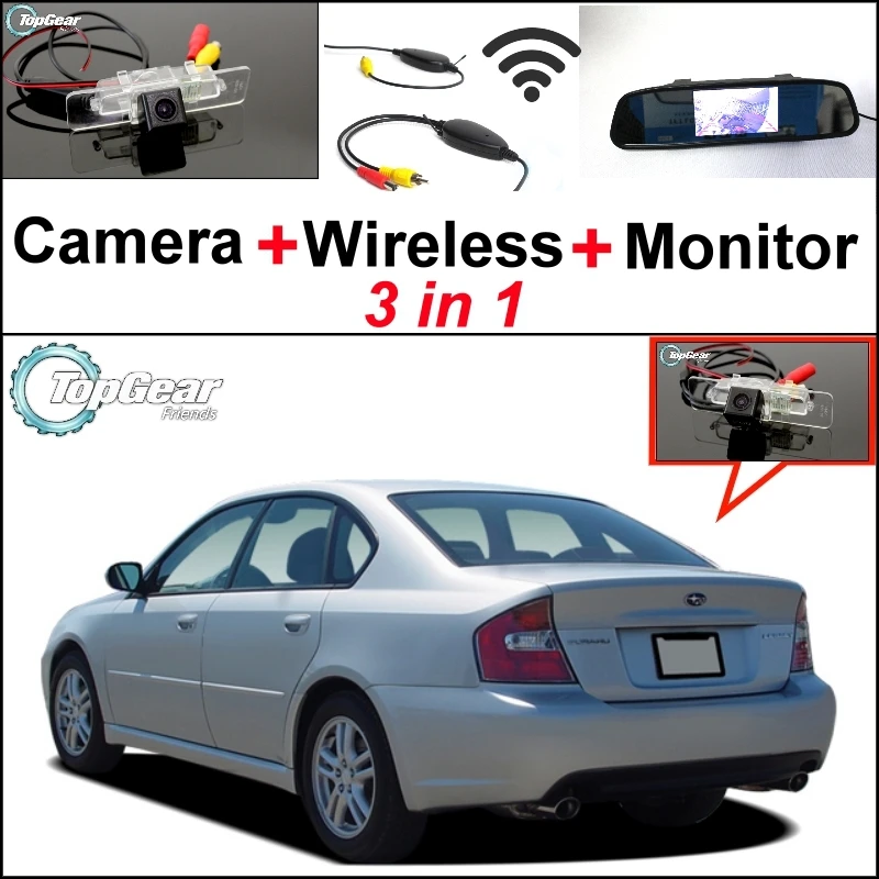 3 в 1 Специальная камера заднего вида+ беспроводной приемник+ зеркальный монитор Легкая система парковки для Subaru Legacy B4 Liberty MK4 Sedan