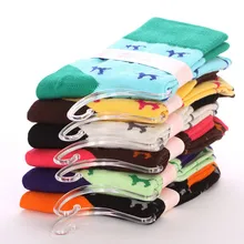 Рождество Носки для девочек Для женщин 10 пар/лот Высокое качество модные хлопковые Карамельный цвет девушки Прекрасный Принт Размер 34–39