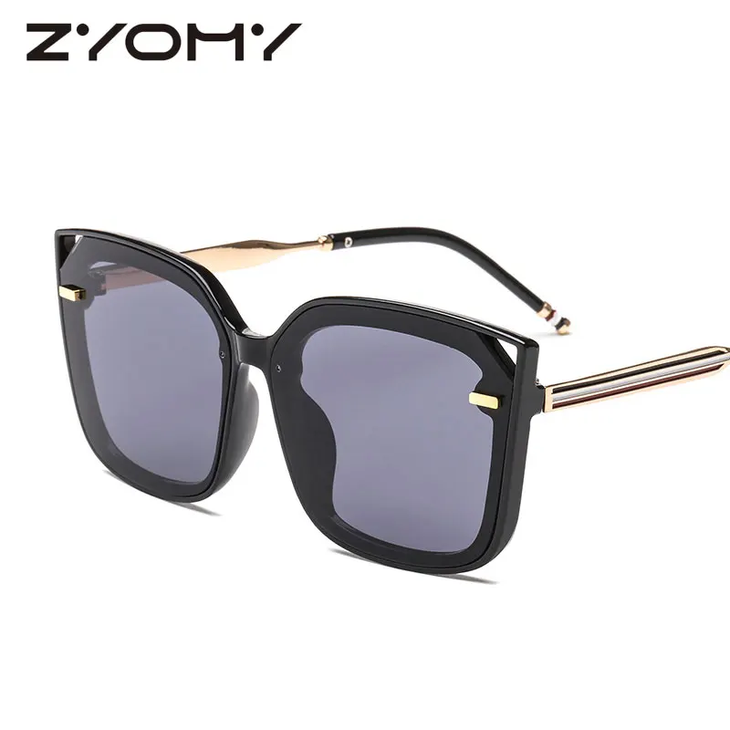 

ZYOMY HD Lens Cat Eye Women Eyewear Big Frame Men Sunglasses Brand Designer UV400 Oculos de sol Driving Goggles Sun Glasses