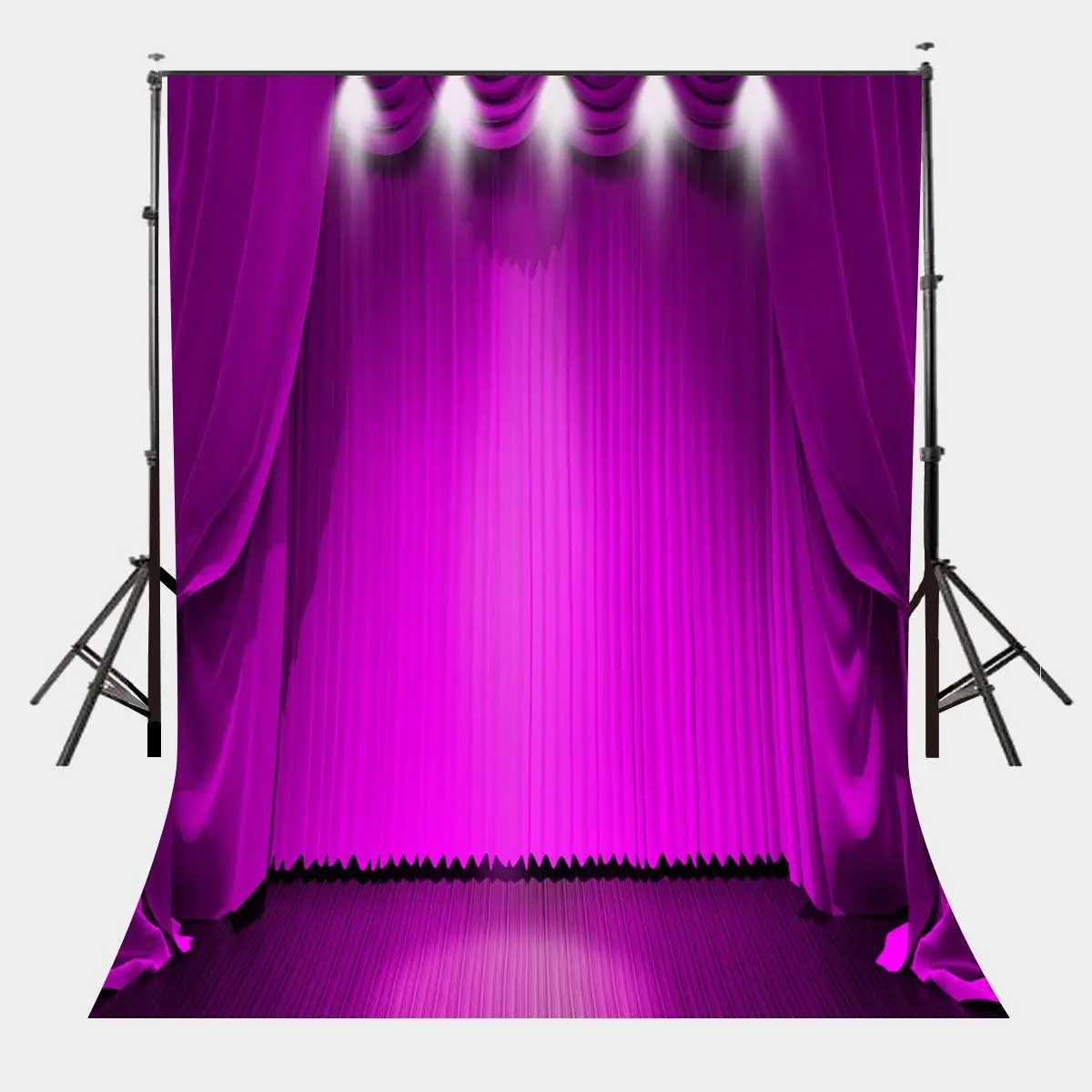 

5x7ft Bright Stage Backdrop Ultra Violet Color Curtain Photography for Photo Shoot Background Studio Props