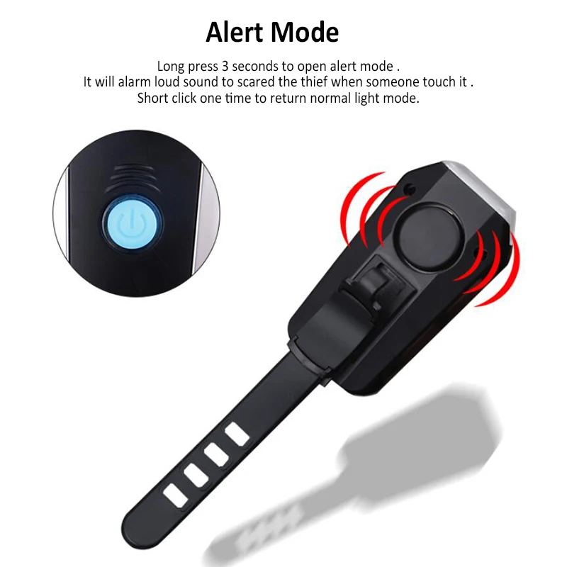 Top FTW Front Bike Light with Horn Bell Intelligent Alert Anti-theft Alarm Bicycle USB Rechargeable Headlight Mountain Lights FL2391 1