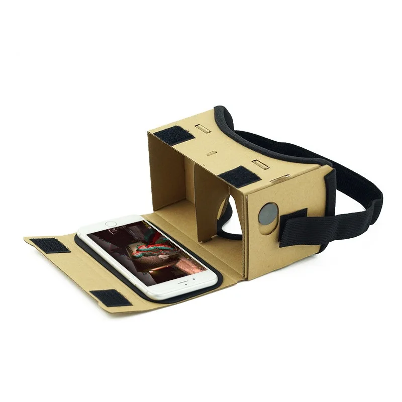 UiRiQi картонные VR Очки виртуальной реальности коробка для iphone 3.5-5.5 дюймовые смартфоны 3D очки фильмы гарнитура «сделай сам» VR коробка