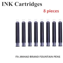 8 шт. в партии JINHAO Ручка фонтан чернила перезарядки d'encre pour stylo-plume