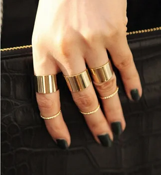 

6Pcs/Set Ring Set Punk Rock Stack Plain Midi Mid Knuckle Ring Band Finger Rings Set Jewelry Wholesale 12 Set