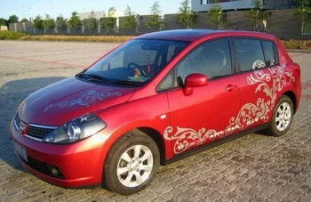 

LEFT SIDE Car Stickers Fresh Floral Flower 5 Colors Car-Styling Vinyl Body Decal Customize Size High Quality Car Acessories