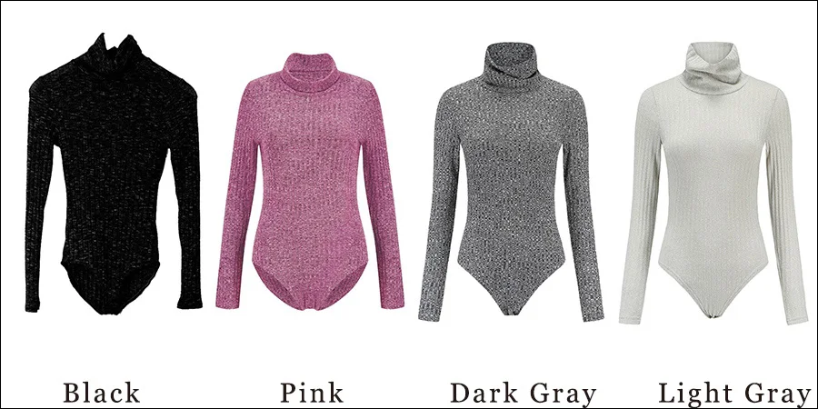 Gladiolus Spring Autumn Sexy Bodysuit Women 2019 Long Sleeve Turtleneck Bodycon Knitted Sweater Women Tops Sexy Black Bodysuits (31)