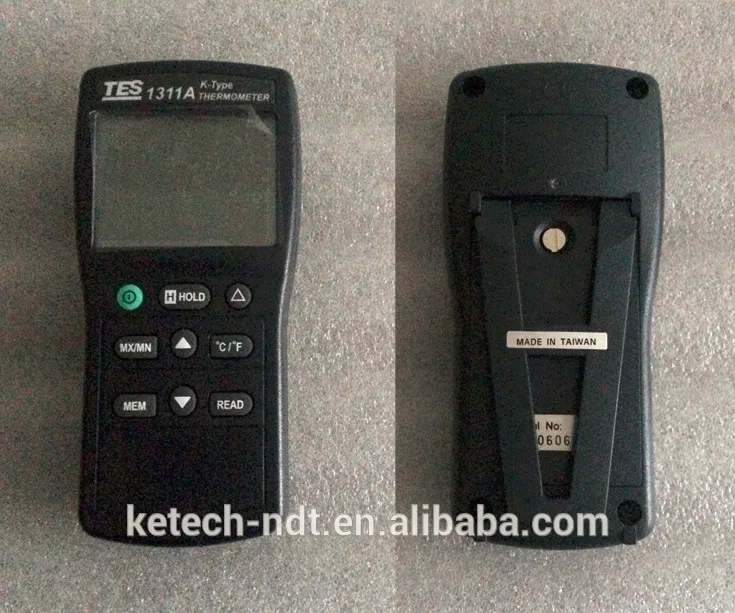 Цифровой промышленный K Тип термопары термометр TES-1311A