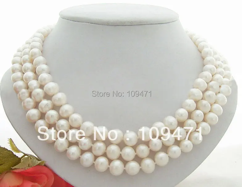 

GREAT 10mm AA White Round Pearl Necklace