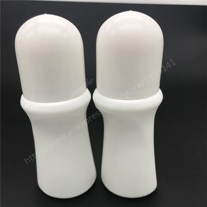 

50ml white empty Plastic Roll On Bottle, 50cc deodorant roll on container essential oil Roll On Bottle for perfume personal care