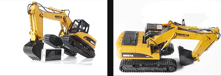 HuiNa Toys 1350 15 Channel 2.4G 112 RC Excavator Charging 112 RC Car With Battery RTG (6)