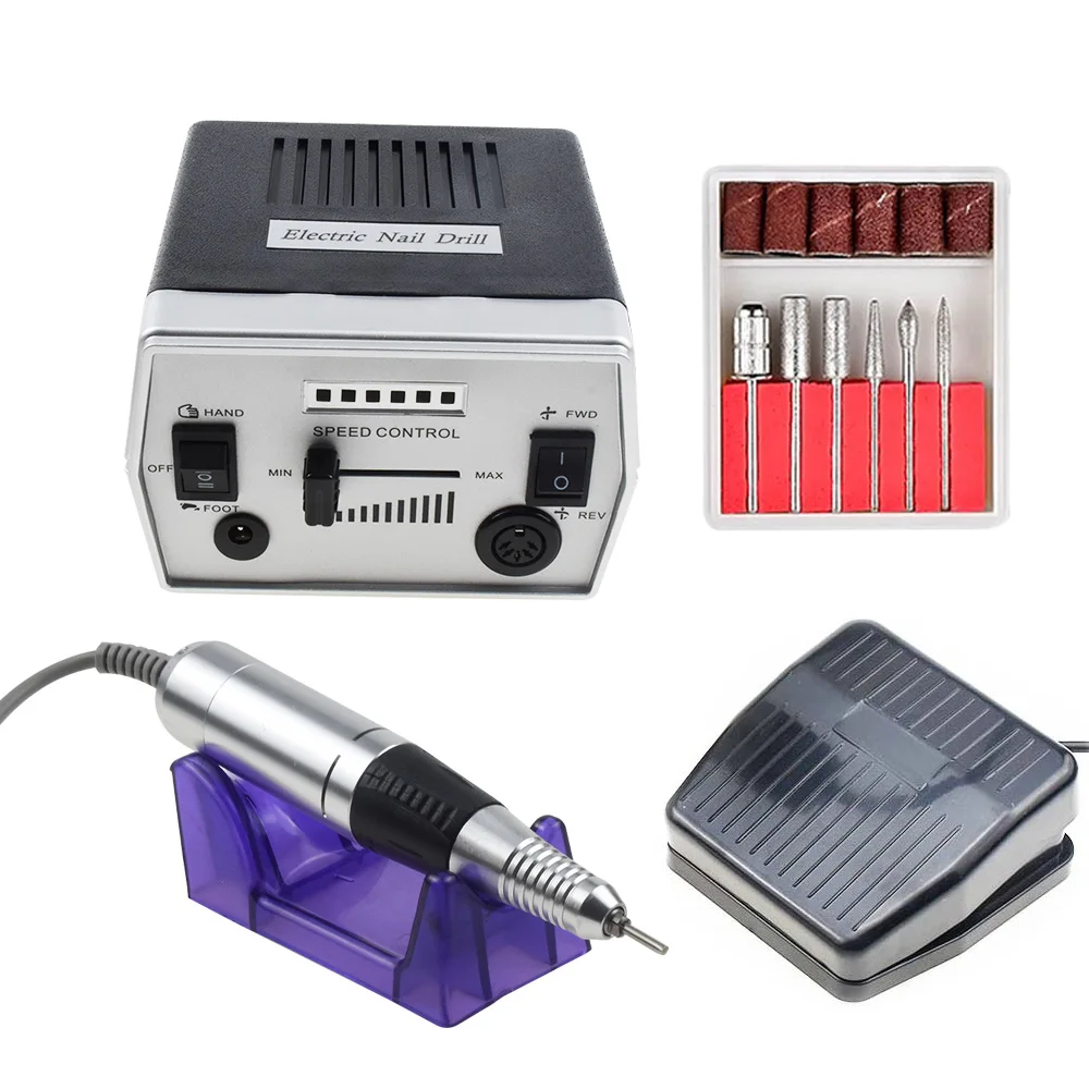 

35000RPM Electric Nail Drill Machine Set Nail File Drill Manicure Pedicure Kit Nail Cutter Bit Accessory Speed Control Nail kit