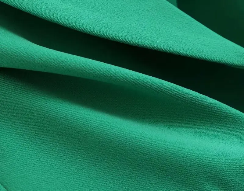 Женский однотонный зеленый Блейзер с воротником и длинными рукавами женские декоративные карманы Женская куртка Верхняя одежда для офиса