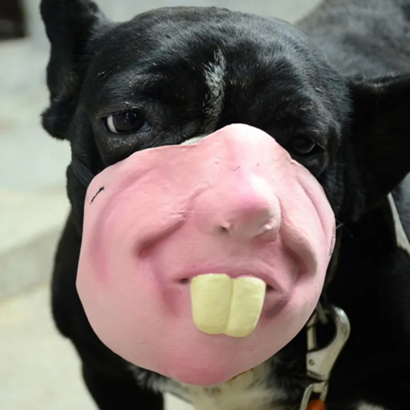 Забавная маска для рта на Хэллоуин для собак, юморные маски для животных, развлекательные маски для рта для собак-быков, противоукусные противоугонные принадлежности для домашних животных