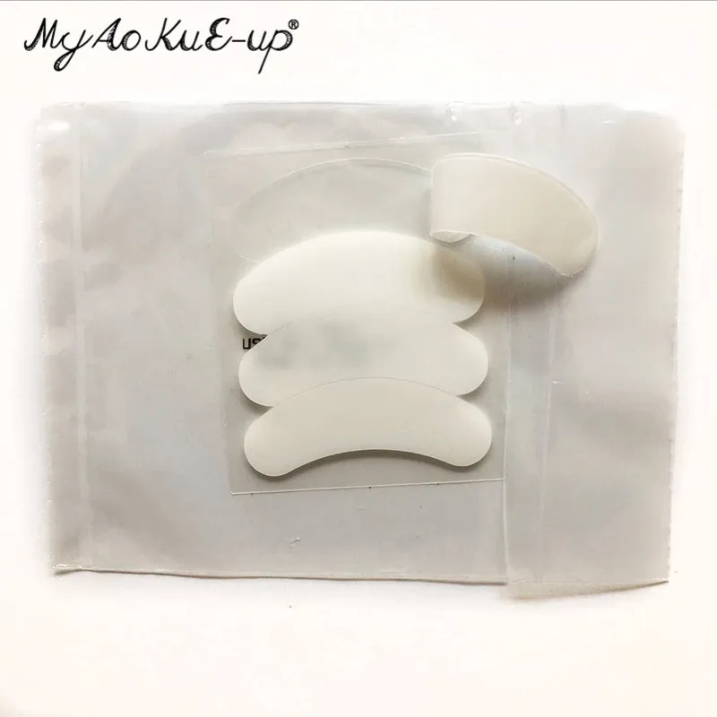 Pacotes de Extensão Pestanas sob Pad Bloco de Papel Silicone Transparente Liso Olho Fino Remendo Enxerto Pestana Extensão 5.3*1.5 cm 50 5 High Quality Beleza e saúde