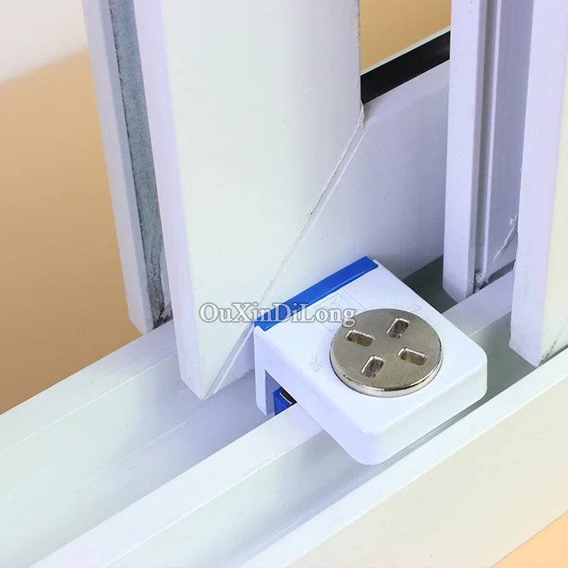 HOT 2PCS Sliding door and window lock plastic steel window locks