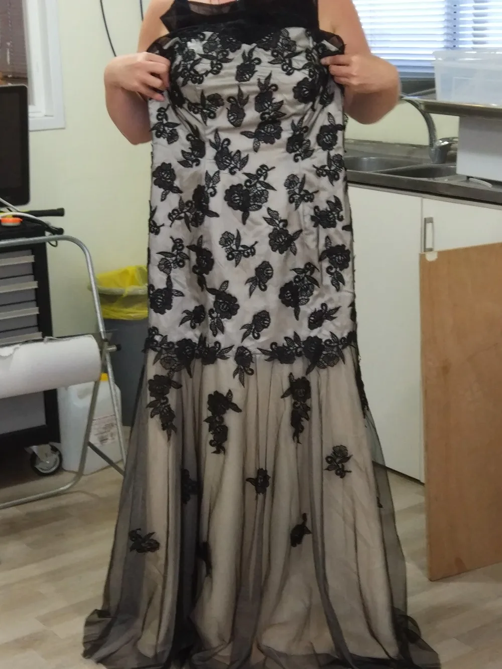 Black Special Occasion Dresses 2019 Mermaid Lace Applique Plus Size Evening Dresses Long Prom Gowns Women Clothing