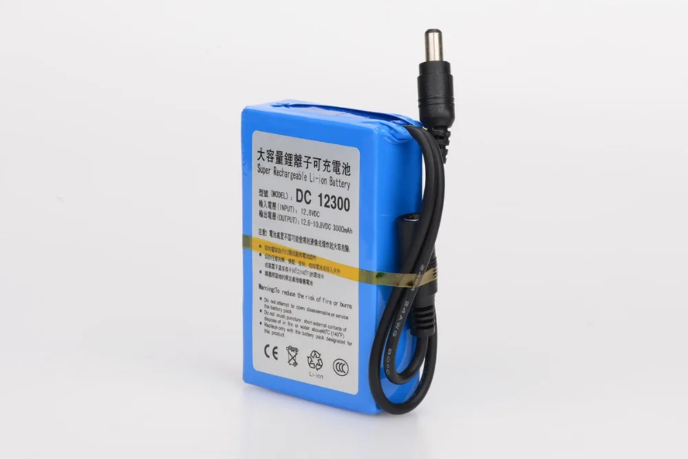 

MasterFire 10set/lot High Quality DC 12V 3000mAh Lithium-ion Rechargeable Battery Batteries Pack For CCTV Camera DC 12300