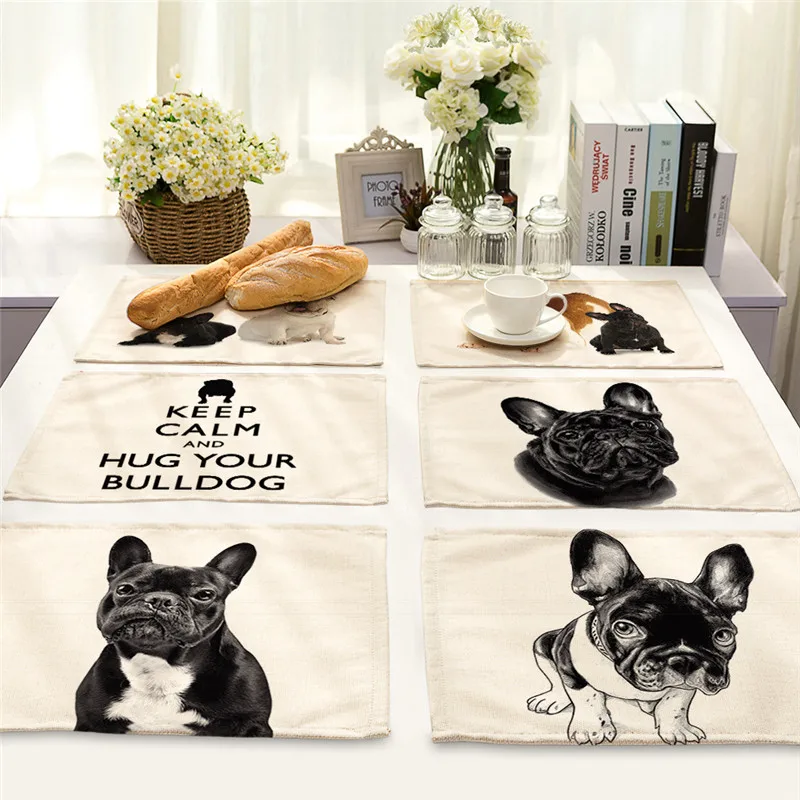 French Bulldog Dog Placemat Dining Table Mat