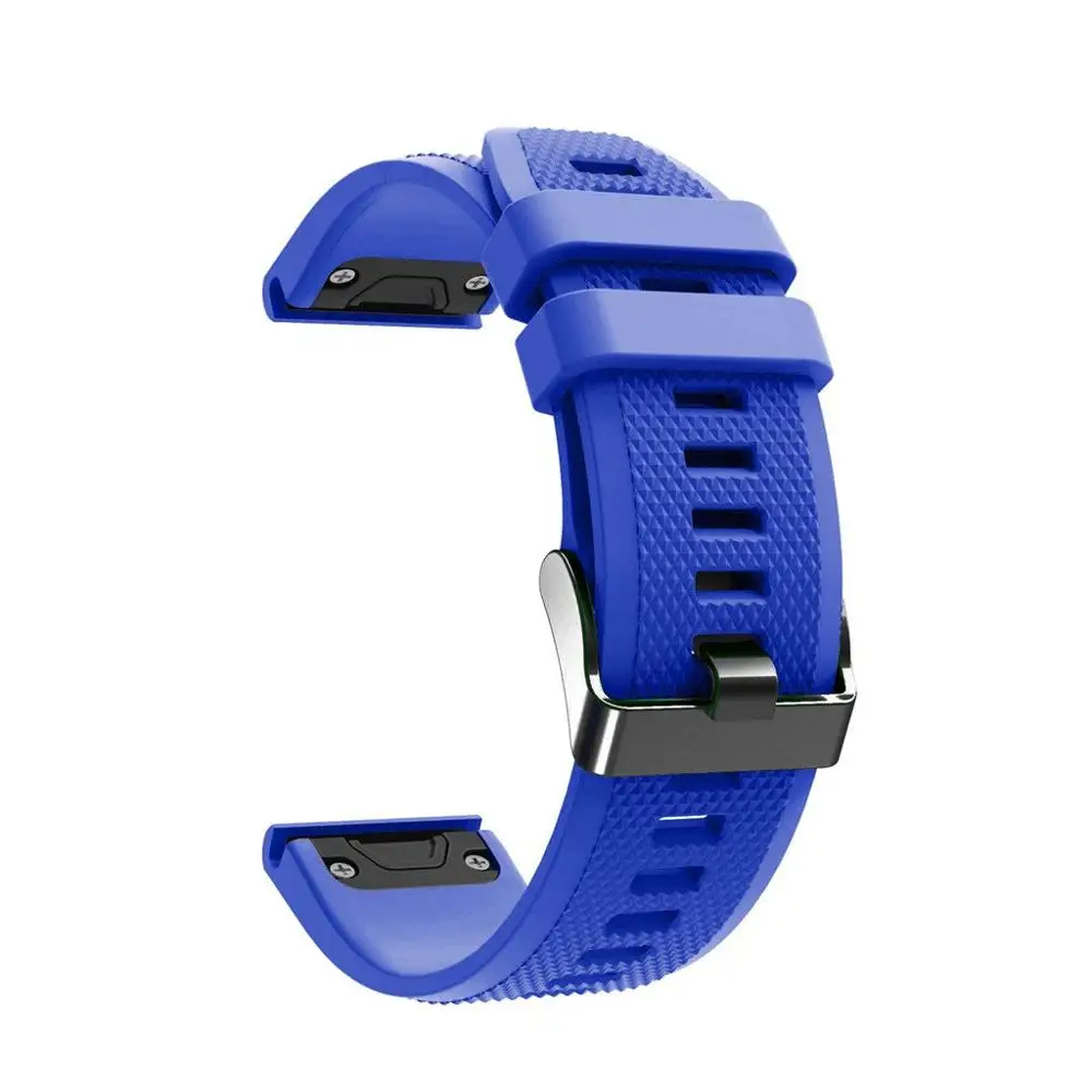 Роскошные Сменные наручные часы из ТПУ для Garmin Fenix 5X/5X Plus/3/3 HR, ремешок для часов, ремешок для часов, умные часы с пряжкой, браслет на запястье - Цвет: Синий