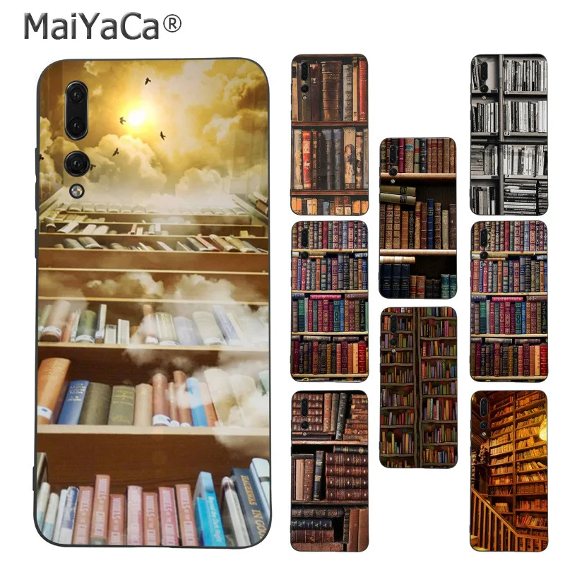 

MaiYaCa library Books shelf Elegant Phone Case for Huawei P9 10 plus 20 pro mate9 10 lite honor 10 view10 Cover