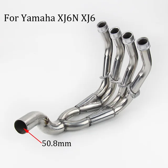 Slip on For Yamaha XJ6N XJ6 Motorcycle Exhaust Stainless Steel Front Link Pipe Without Muffler - - Racext 1