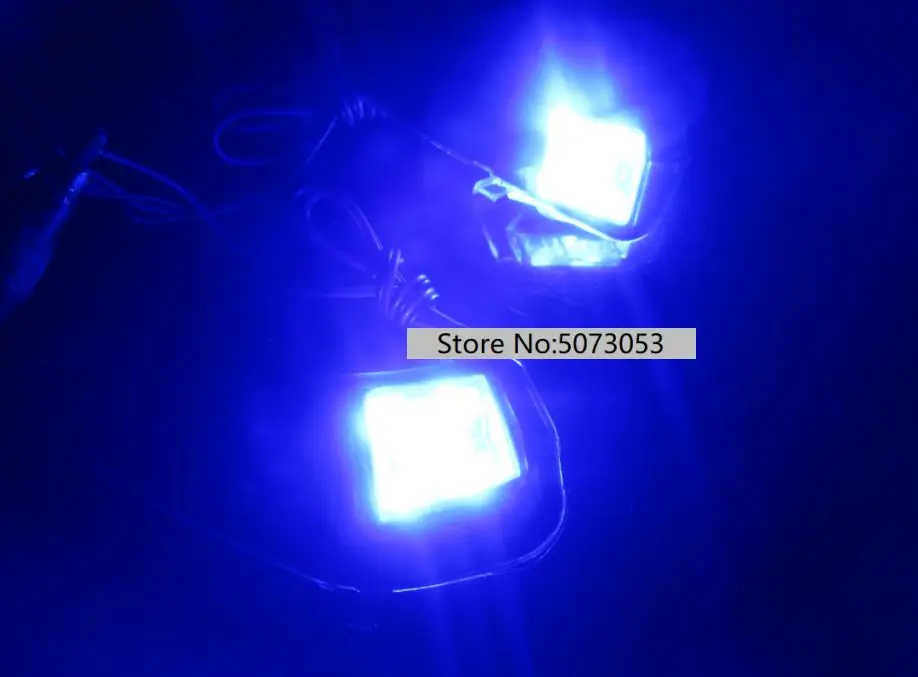 2PCS LED Under Side Mirror Puddle Light Welcome light lamp for TOYOTA ALPHARD Vellfire II 20 Series Xenon White/Nice Blue Color