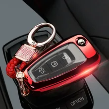 Чехол для автомобильного ключа из ТПУ для Ford C-Max S-Max Focus 3 MK3/Mondeo Transit Fiesta/Mondeo Transit Car откидной складной чехол для ключей 3 кнопки