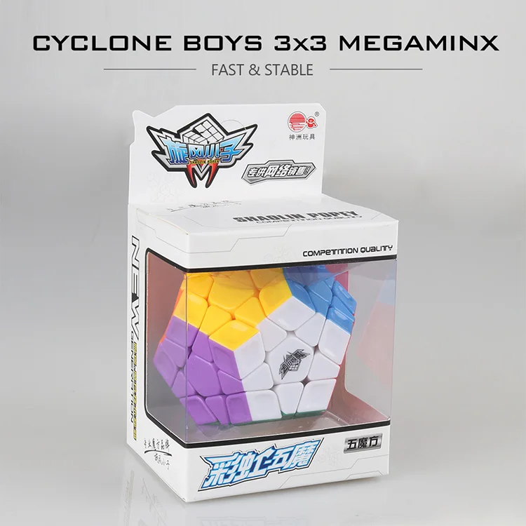 D-FantiX Циклон Мальчики Megaminx 3x3 кубик рубика Нет наклейки красочные профессиональный плавный поворот Скорость куб головоломка антистресс игрушка