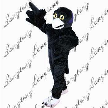 

Hot Sale Black short-haired eagle Mascot Costume Adult Size Halloween Outfit Fancy Dress Suit Free Shipping2019New