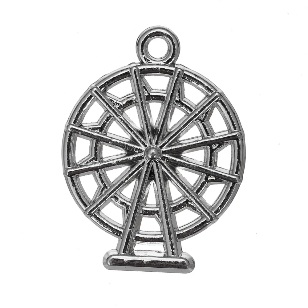

10pcs rhodium plated ferris wheel romantic charms
