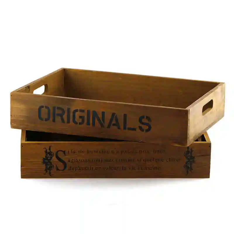 Buy 34CM Wooden Tray 1PC Zakka Retro Wood pallets