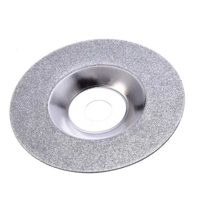 100mm 4 Inch Diamond Coated Grinding Polishing Grind Disc Saw Blade Rotary Wheel Silver Tone