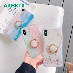 Золото Фольга Bling Мрамор чехол для телефона чехол для iPhone 7 8 6s плюс AKBKTII для iPhone XS Max XR чехол мягкий блеск TPU Coque принципиально