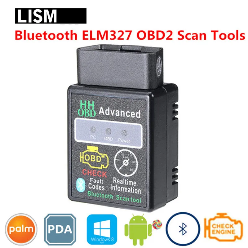 Advanced Smart Mini ELM327 HH Car OBD2 CAN BUS Scanner Tool Bluetooth Function OBDII Intelligent Diagnostic Supports Chip Super